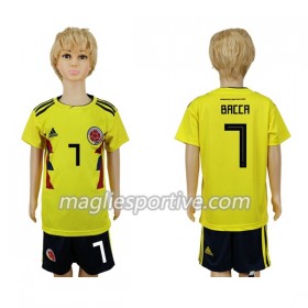 Completo Calcio Colombia Bacca 7 Bambino Divisa Prima Mondiali 2018